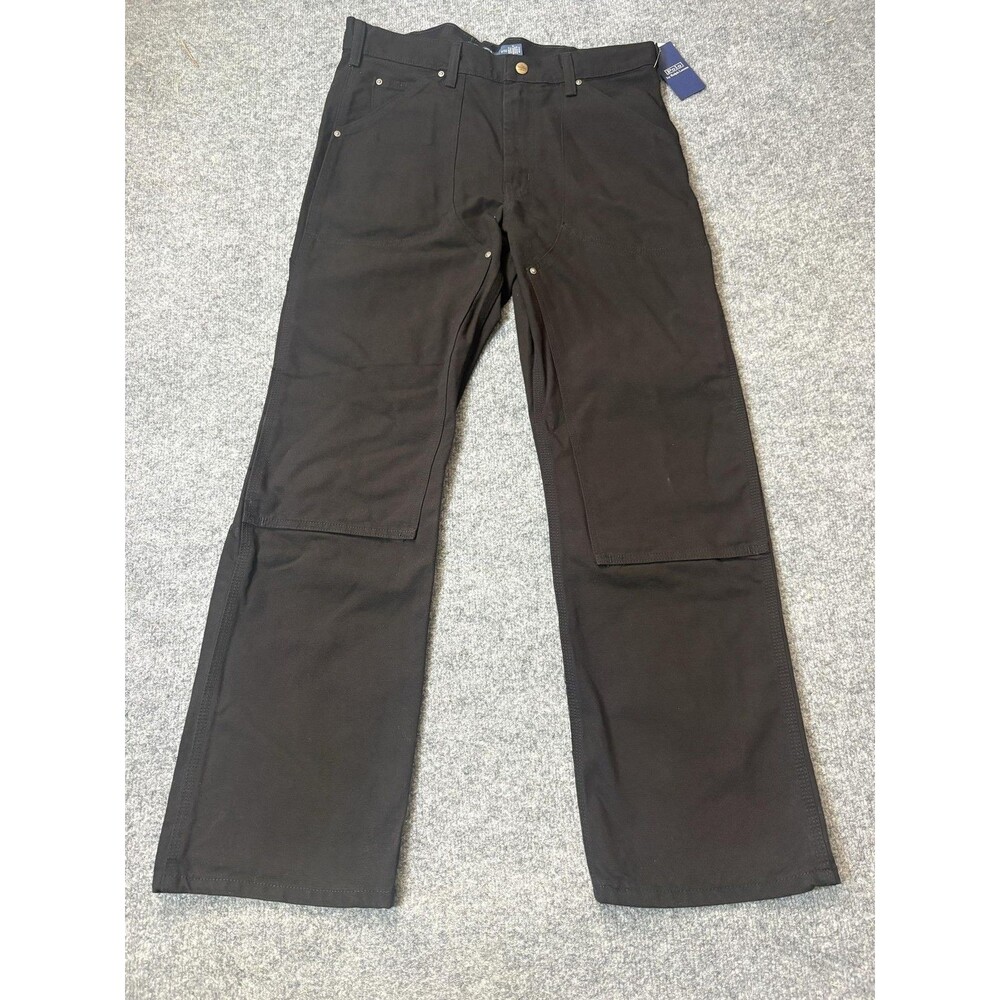 Polo Ralph Lauren Cargo Pants Mens 33x32 Black Regular Fit Canvas Workwear